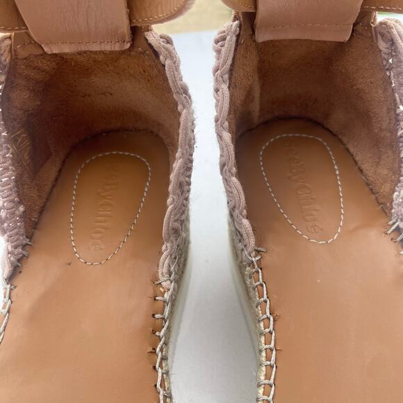 See by Chloé Glyn Espadrille Sandals Sand Size 37 (US 6.5) - Picture 10 of 10